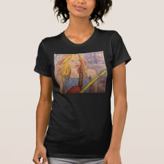 folk rock girl reflections t-shirt