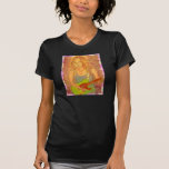 folk rock girl screenprint look t-shirt