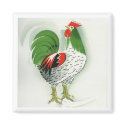 Folk Rooster #3 magnets by Ten_Mile_Creek Folk Rooster #3 magnets