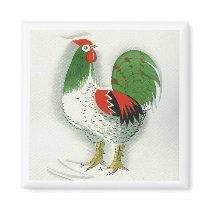 Folk Rooster #6 magnets