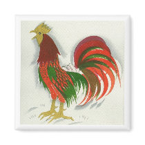 Folk Rooster #7 magnets