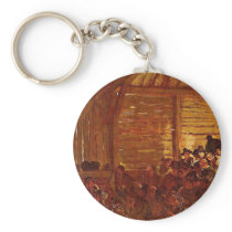 Folk Theater In Tyrol By Menzel Adolph Von Key Chains