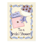 Folkart Bouquet Bridal Shower Invitations