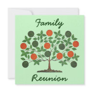 Folkart Family Tree Reunion Party Invitations invitation