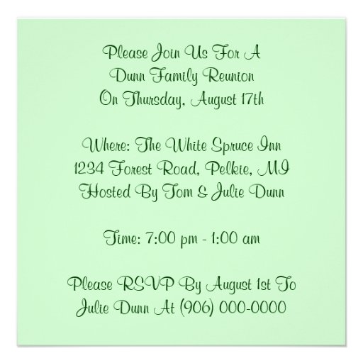 Folkart Family Tree Reunion Party Invitations