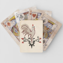 Folkart Rooster Playing Cards