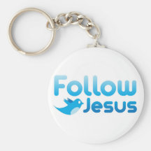 Follow Jesus Christ Twitter Humor Keychains