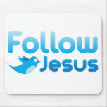 Follow Jesus Christ Twitter Humor Mousepads
