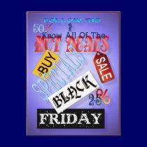 Follow Me-Black Friday Postcard
