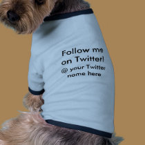 Follow me on Twitter pet clothing