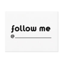 follow me @ post card