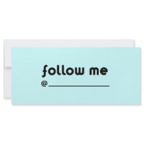 follow me @ rack cards