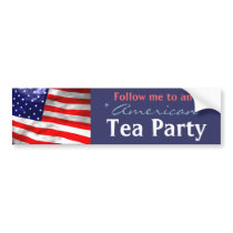 Follow me to an American Tea Party bumper stickers