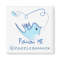 Follow ME Twitter  Gifts and Swirls T-shirts magnets
