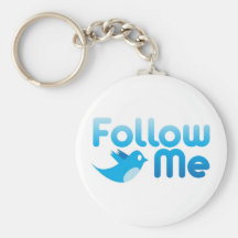 Follow Me Twitter Mr Funny Parody Keychain