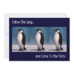 FOLLOW PENGUINS: PARTY INVITATION: ARTWORK