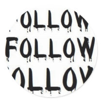Follow Sticker white