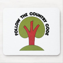 Follow The Country Code Mousepad