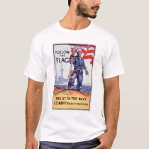 Follow the Flag - Enlist Navy (US02290A) t-shirts by Hoover Follow the Flag - Enlist Navy (US02290A) t-shirts