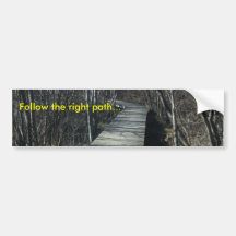 Follow the right path... church bumper sticker