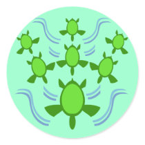 Follow the Turtles Stickers