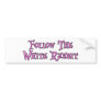 Follow The White Rabbit Bumper Sticker