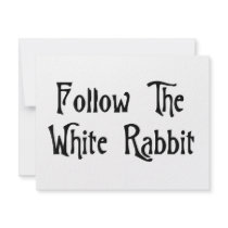 Follow The White Rabbit invitations
