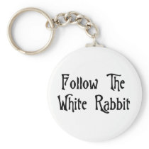 Follow The White Rabbit Keychain