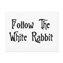 Follow The White Rabbit Post Card