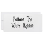 Follow The White Rabbit Custom Rack Card