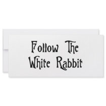 Follow The White Rabbit Custom Rack Card