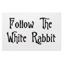 Follow The White Rabbit Custom Stationery