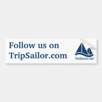 Follow us on TripSailor.com Sticker bumper stickers