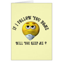 Follow You Smiley Greeting Cards