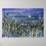 Follow Your Dreams poem with Shooting Star Print