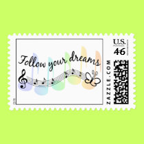 Follow Your Dreams postage by tshirtfun Follow Your Dreams postage