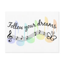 Follow Your Dreams postcards by tshirtfun Follow Your Dreams postcards