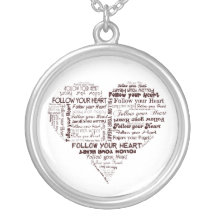 Follow Your Heart - black and white necklace