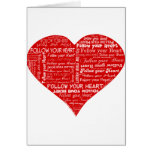 Follow Your Heart - Red and white cards