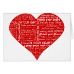 Follow Your Heart - Red and white cards