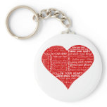 Follow Your Heart - Red and white keychains