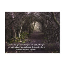 Follow Your Own Path postcard postcards