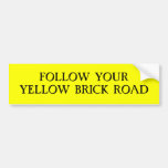 Follow Your Yellow Brick Road Bumper Sticker