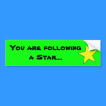 Following a Star.... Bumper Sticker bumper stickers