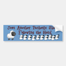 Following the Herd Sheep Bumper Sticker