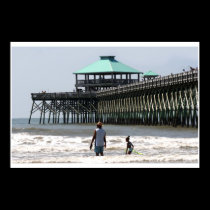 Folly Beach SC Pier posters