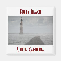 Folly Beach, South Carolina Refrigerator Magnet