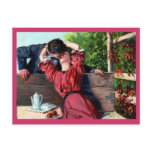 Fond Hearts Kiss Fine Art Postcard