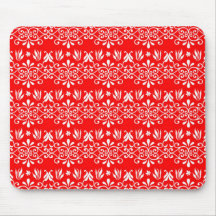Fondo floral rojo festivo tapetes de ratones