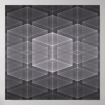 Fondo geométrico del fractal poster
